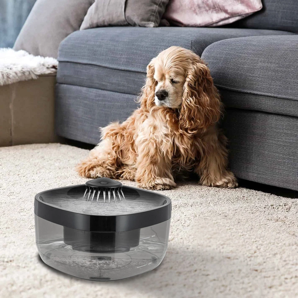 Modern Cat Water Fountain Pet Water Fountain Cat Drinking Fountain CYD003 Black - Image 4 of 4