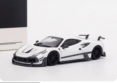 AM 1/64 Scale For Ferrari MANSORY F8XX White Diecast car Model Toy