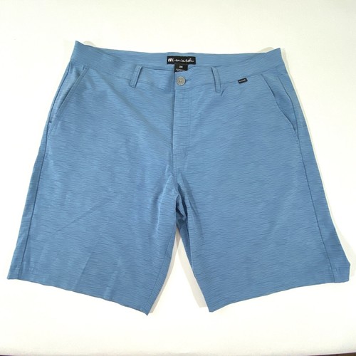 Travis Mathew Golf Shorts Size 38 Proceed with Caution Mens Light Blue Pockets | eBay