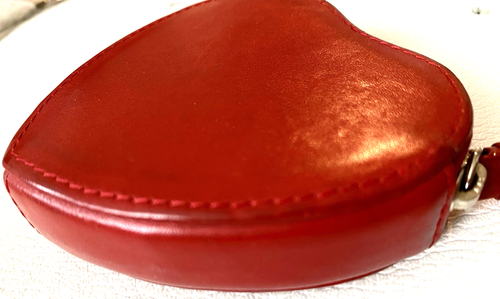 Vintage Coach Geldbörse rot Leder HERZ - Bild 5 von 8