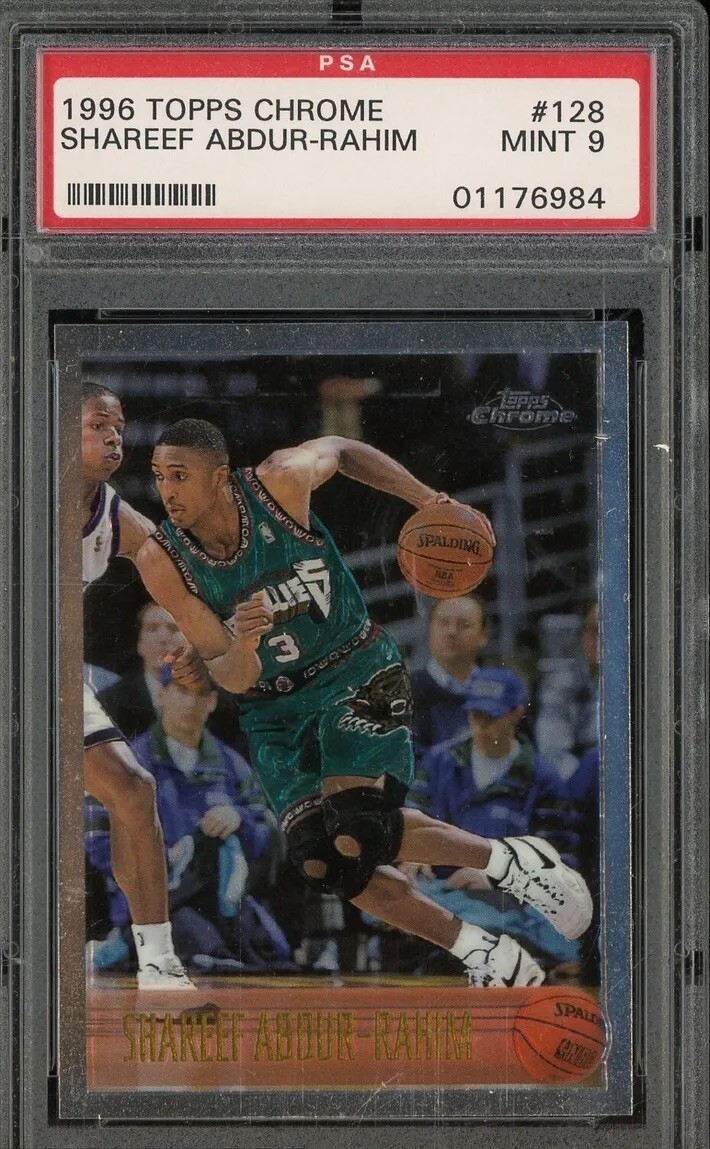 1996-97 Topps Chrome #128 Shareef Abdur-Rahim RC Rookie PSA 9 MINT
