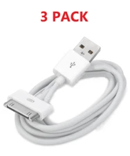 3x 3Ft 30-Pin To USB Charge Sync Cable Charger for Apple iPad iPod Classic Nano