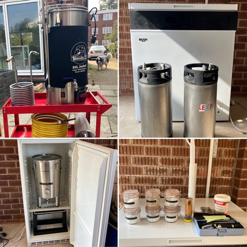 All Grain Home Brewing Kit, Brewzilla, Fermenter, Keezer, 2 Corny Kegs