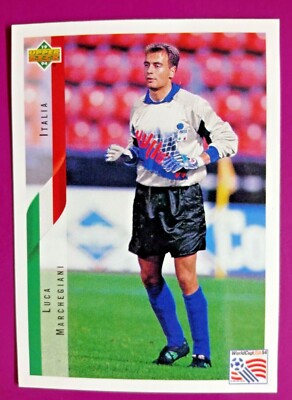 MARCHEGIANI,ITALY-N.134-WORLD CUP USA 94 COLLECTIBLE CARD DELLA UPPER D.E.C.K.