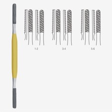 FOMON Raspatorio, 8,1/4", Doppia Estremità, Carburo di Tungsteno, #1 Molto Fine & #2 Fine