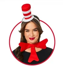 Cat in the Hat - Mini Hat & Bowtie - Dr. Seuss - Costume Accessory Kit