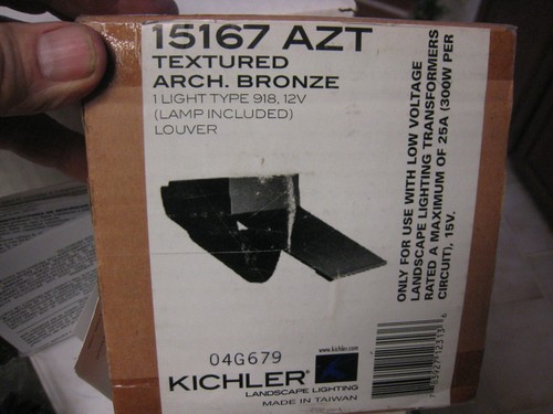 Kichler 15167 AZT Deck Light, 1 light bulb included Bronze color - Picture 5 of 6