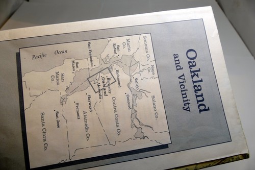 AAA Oakland California MAP guide Area Berkeley Alameda Albany Piedmont