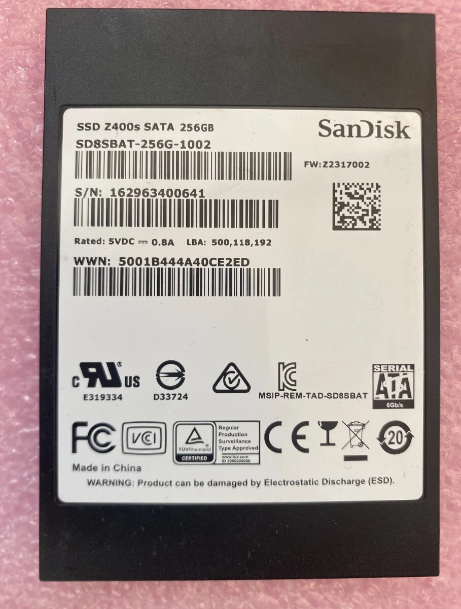 Sandisk z400s best sale 256gb