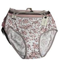 Laura Ashley Women's Cotton/Spandex Brief Panties Multicolor 5-Pack Size Medium