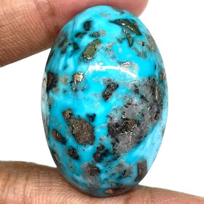 Selene Gems 140 Cts Natürlicher Türkis Oval Cabochon 40x26mm Blau