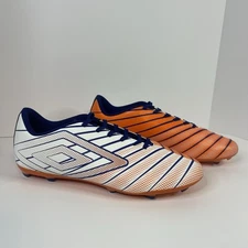 NEW UMBRO VELOCITA ELIXIR LEAGUE FG US Men Sz 13 Soccer Cleat 81943U-Luk WHT/ORA