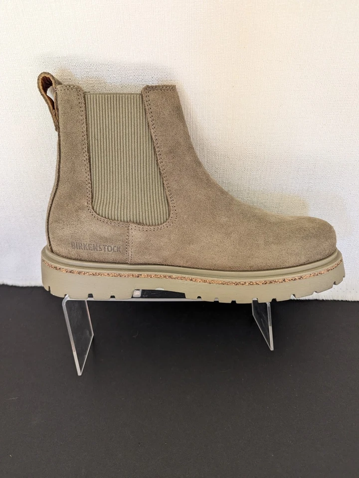 BIRKENSTOCK HIGHWOOD SLIP-ON TAUPE WOMEN'S SIDE ELASTIC CHELSEA BOOTS SZ 38 N - Image 2 of 4