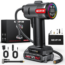 NEXPOW NP37 Inflador de Neumáticos Compresor de Aire Portátil, Negro