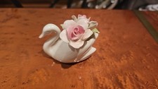 Handmade Bone China Aristocrat Swan Figurine Made In England