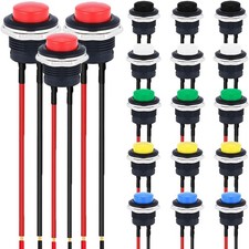 18Pcs 16mm Momentary Push Button Switch SPST ...