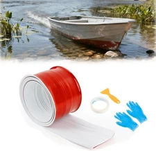 PSLER Keel Guard for Fiberglass Boat 5＂ Self-Adhesive Protector to White 
