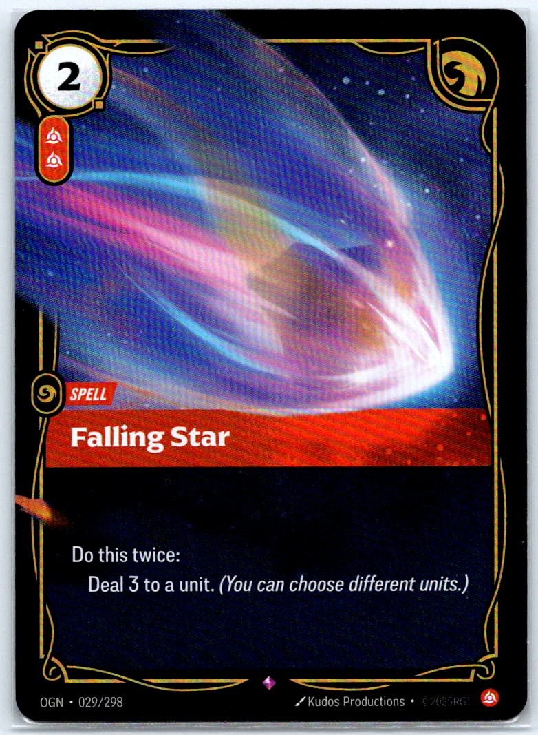 Falling Star Foil Rare Origins 029/298 NM Riftbound Card