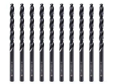 11/64 Inch HSS M35 Cobalt Twist Drill Bit Pack Of 10 For Hard Metal 10 PCS