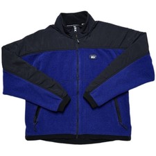 Vintage REI Jacket Mens M Polartec Fleece Full Zip Blue Black Gorpcore USA Made
