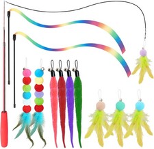 Cat Toys for Indoor Cats, 13 Packs Interactive Cat Wand Toy Set Kitten Toys