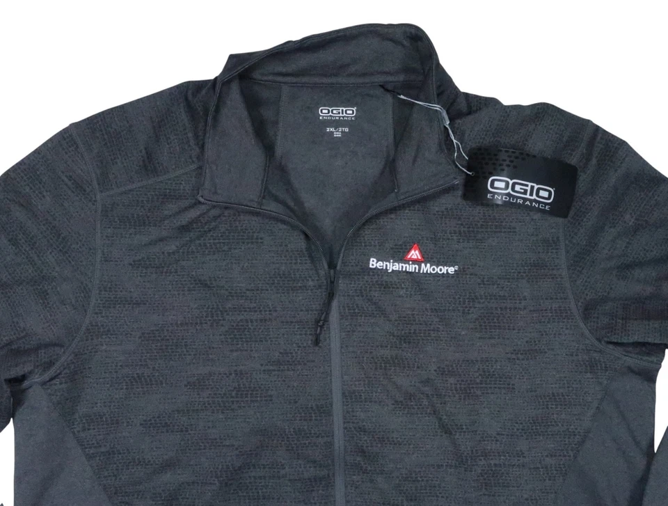 NWT OGIO ENDURANCE BENJAMIN MOORE MEN XXL FLEECE SOFT SHELL ZIP JACKET INTERLOCK - Image 2 of 4