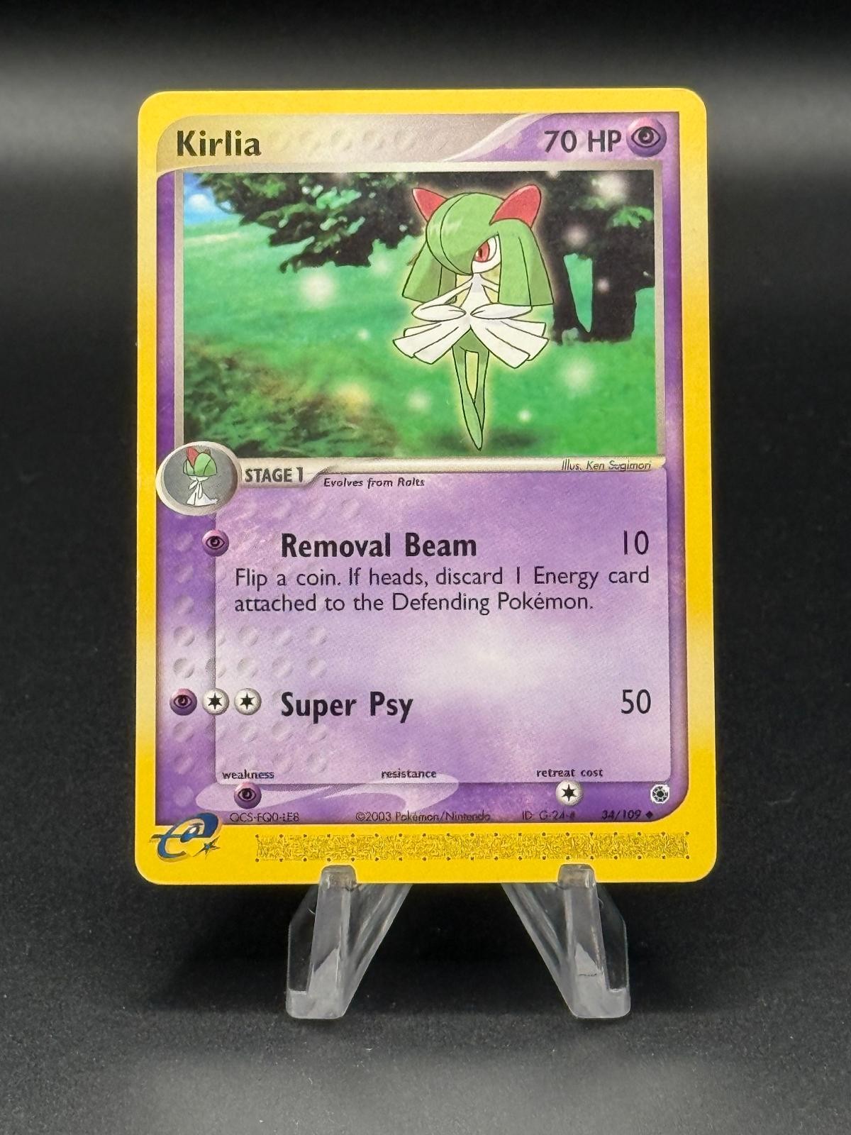 Kirlia 34/109 Uncommon Ruby & Sapphire Pokemon Moderately Played