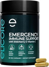 Emergency Immune Support Supplement Vitamin C, E, B6, Zinc Elderberry Echinacea