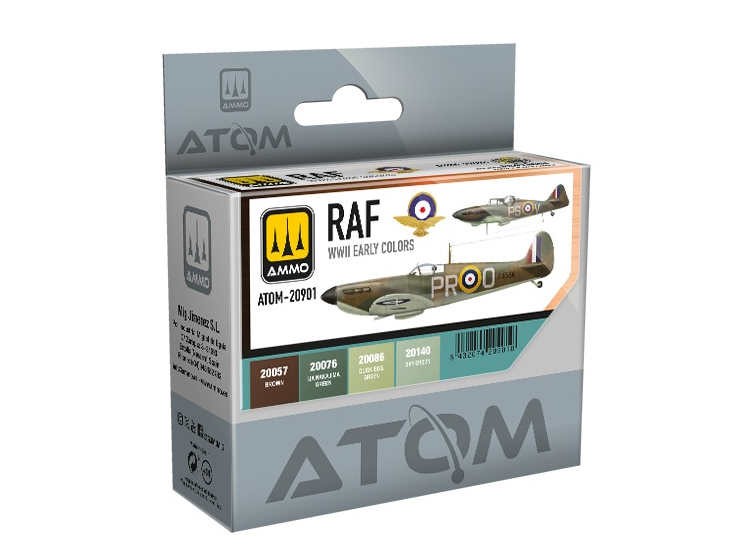 Ammo Mig 20901 4 x20ml ATOM Paint Set - RAF WWII Early Colors