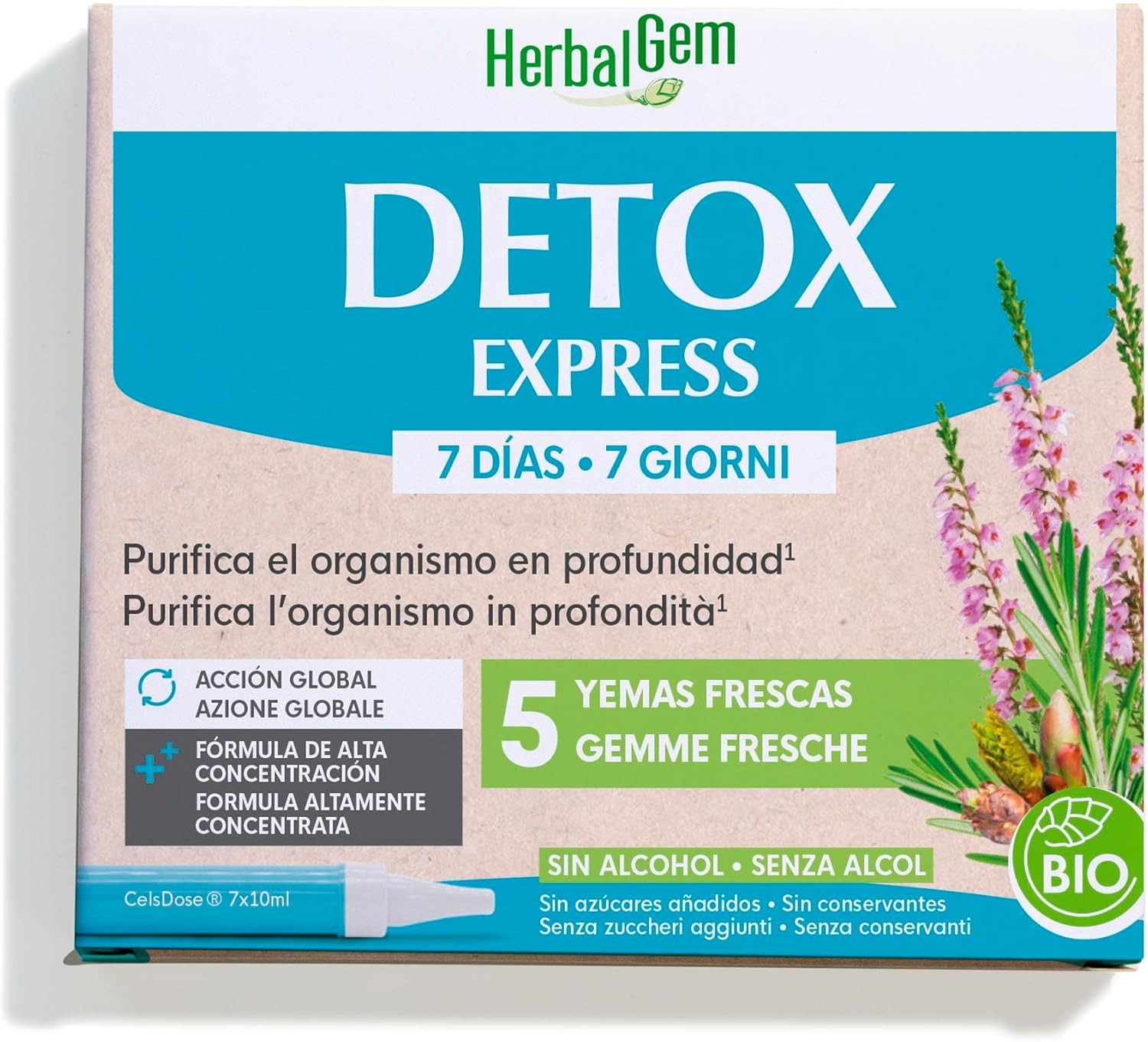 Detox Express 7 Giorni Herbalgem - Programma Depurativo Intensivo