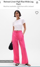 ATHLETA Retreat Linen Mid Rise Wide Leg Pant ...
