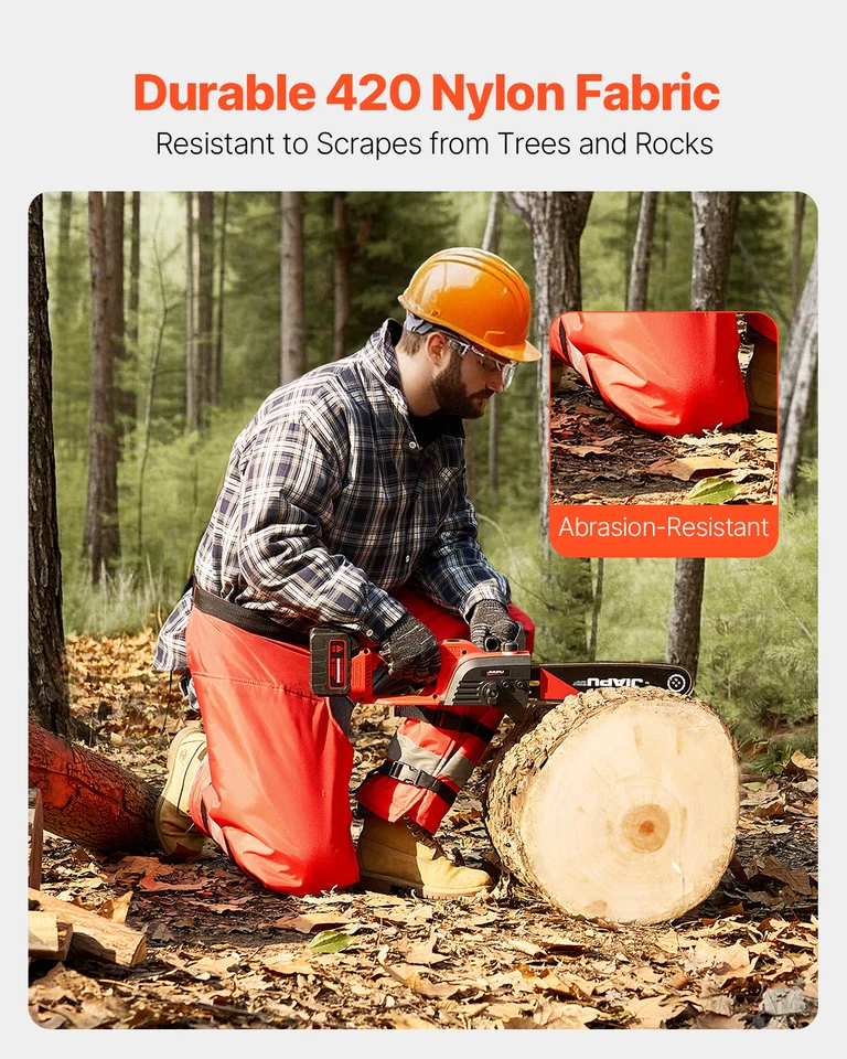 Chapas de motosierra 39,7" estilo delantal motosierra forestal chaps de seguridad clase D grandes Foto 2 de 4