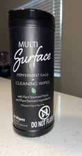 Multi Surface Peppermint Sage Cleaning Wipes 30 Count Pack of 1
