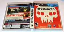 Resistance 3 (Sony PlayStation 3, 2011) PS3 Video Game with Case & Manual