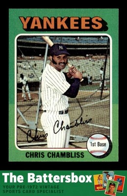 1975 Topps #585 Chris Chambliss   EXMT/EXMT+ X3734046