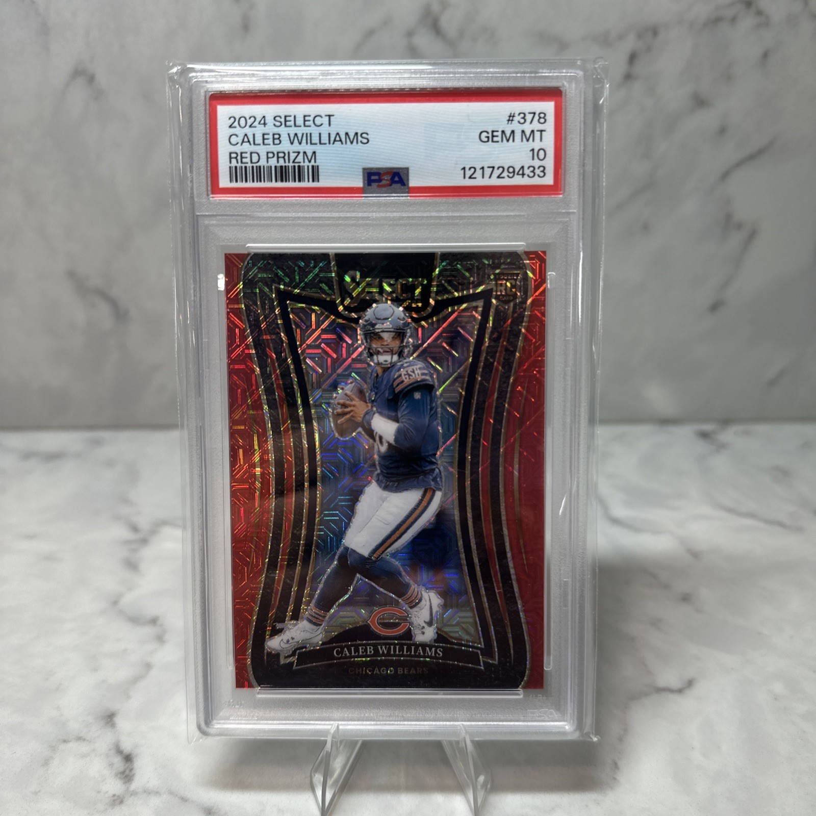 2024 Select Suite Level Caleb Williams /49 Red Prizm #378 Gem Mint