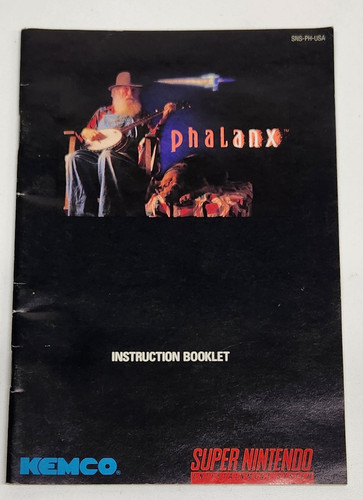 Phalanx SNES Super Nintendo solo manuale istruzioni spedizione gratuita - Foto 1 di 4
