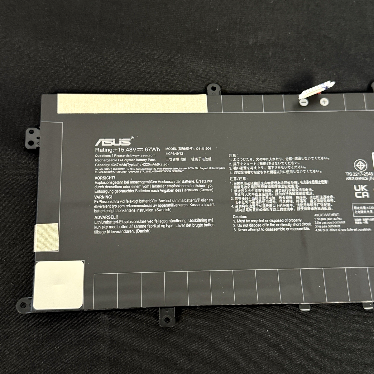 OEM Asus Zenbook 15 OLED UM3504D Battery 67Wh C41N1904 4ICP5/49