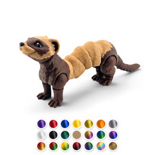 Articulated Ferret Bandit Toy 8" USA Made, Pick-A-Color