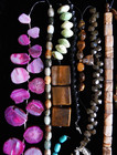 Gemstone Beads Lot ~3 lbs Turquoise Tigereye Jasper Opal Strands & Pendants — photo 2