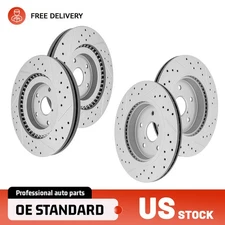 Front and Rear Drilled Disc Brake Rotors Set for Subaru Outback 2020-2023 Legacy