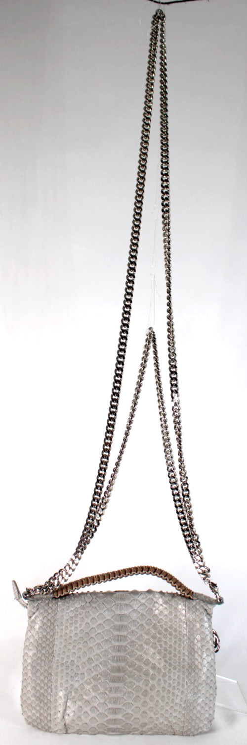 NADA SAWAYA Gray Python Skin & Braided Leather Ha… - image 11