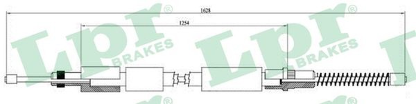 LPR Bremsseil Seilzug Feststellbremse C0619B FüR N3 N5 Peugeot 306 7C 7E 7A 7B-image