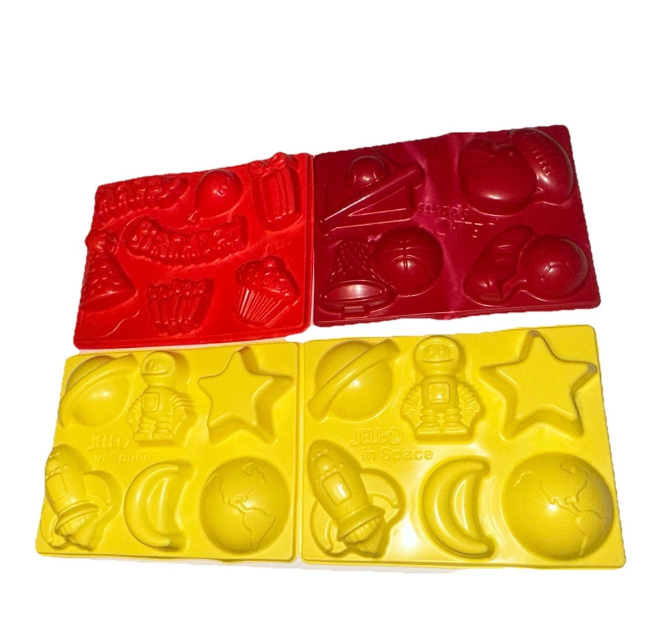 Jell-O Jiggler plastic molds Lot Of 4 Birthday, Sports And 2 Space Theme - Image 2 of 4