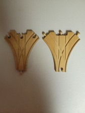 Brio Wooden Train Rare Vintage Double Curved Switch Track 33347 Good Condition