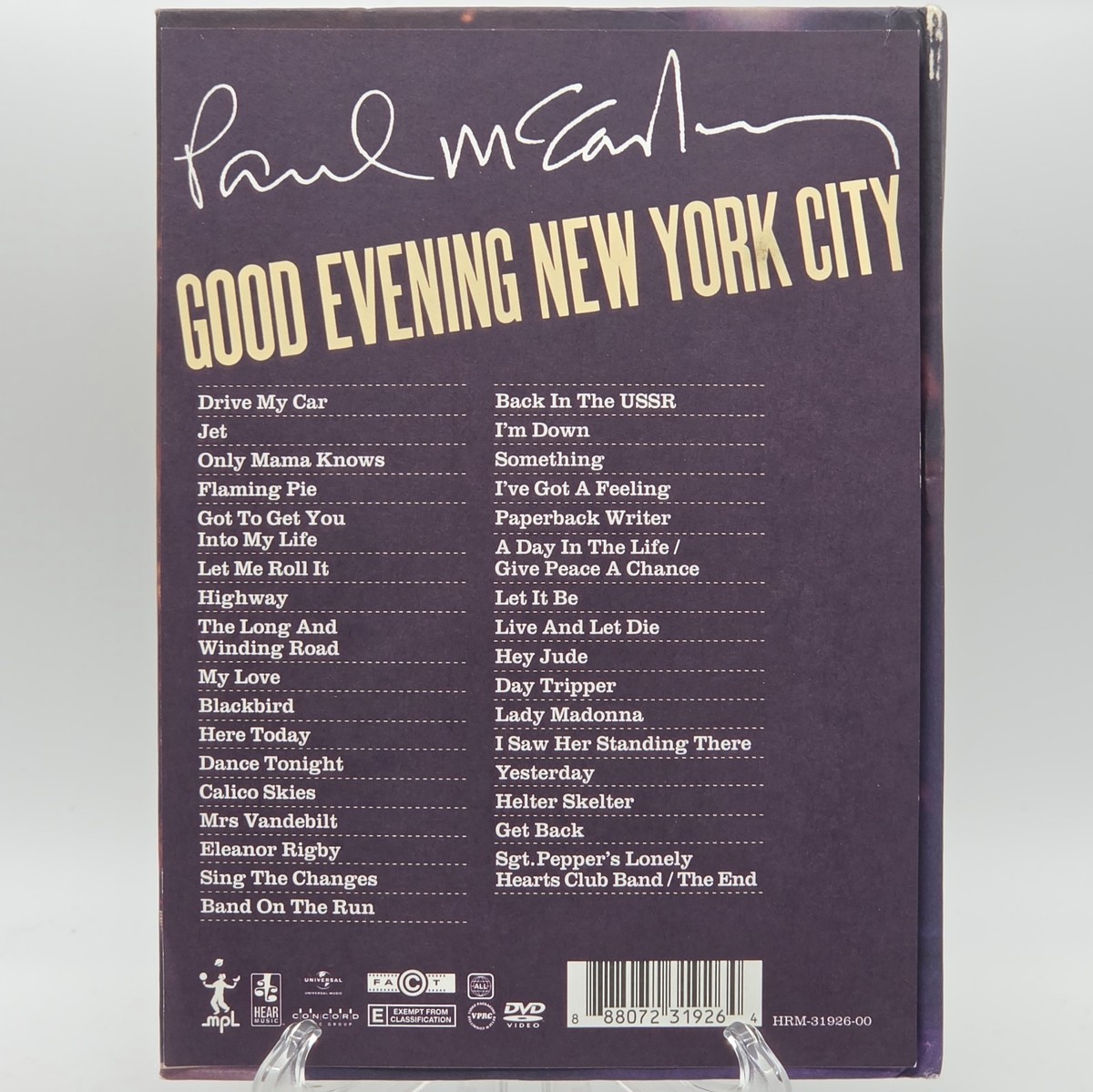 Paul McCartney Good Evening New York City 2 CD 2 DVD Set Baseball