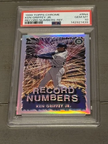 1999 Topps Chrome Record Numbers Refractor Ken Griffey Jr PSA 10