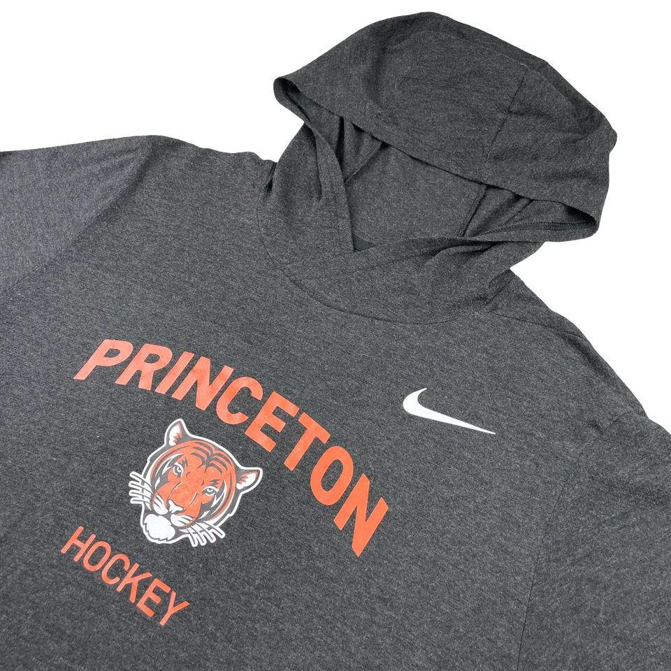 Princeton Tigers Hockey x Nike Team Issued Lightweight Hoodie Gray • Medium - Image 1 of 4
