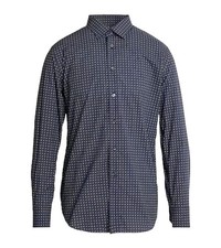 Brioni Men s Brunico Regular Fit Patterned Button Up Shirt Navy Blue 39/15.5