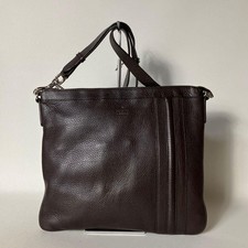 Gucci Shoulder Bag Leather Dark Brown Women's Crossbody Excellent Condition